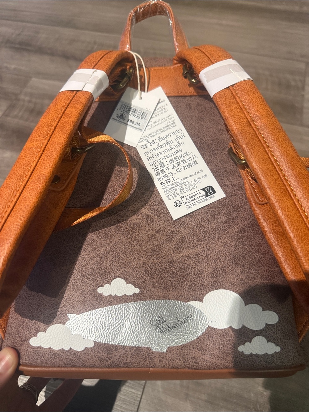 Loungefly Brown & Tan Up Character Mini Backpack - Picture 3 of 5